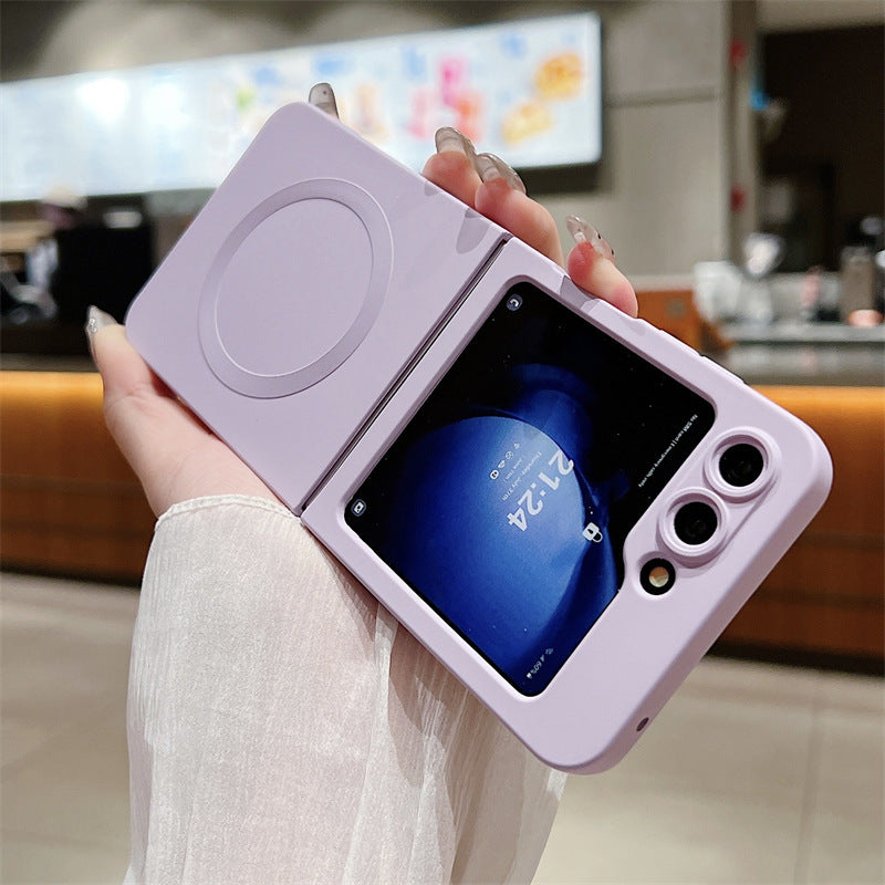 Samsung Flip series Liquid Stacked Silicone Magnetic Anti-Fall Protective Case (Exclusive)