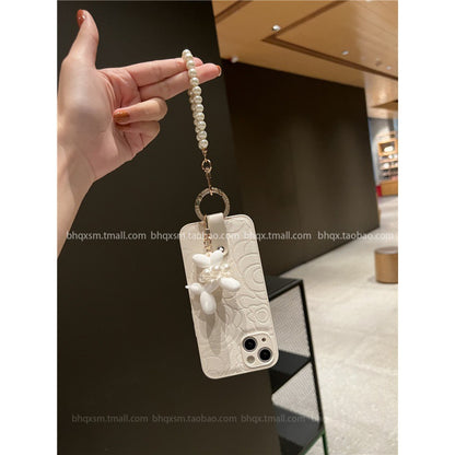 Apple Iphone series Camellia Puppy Pendant Suitable case (Exclusive)