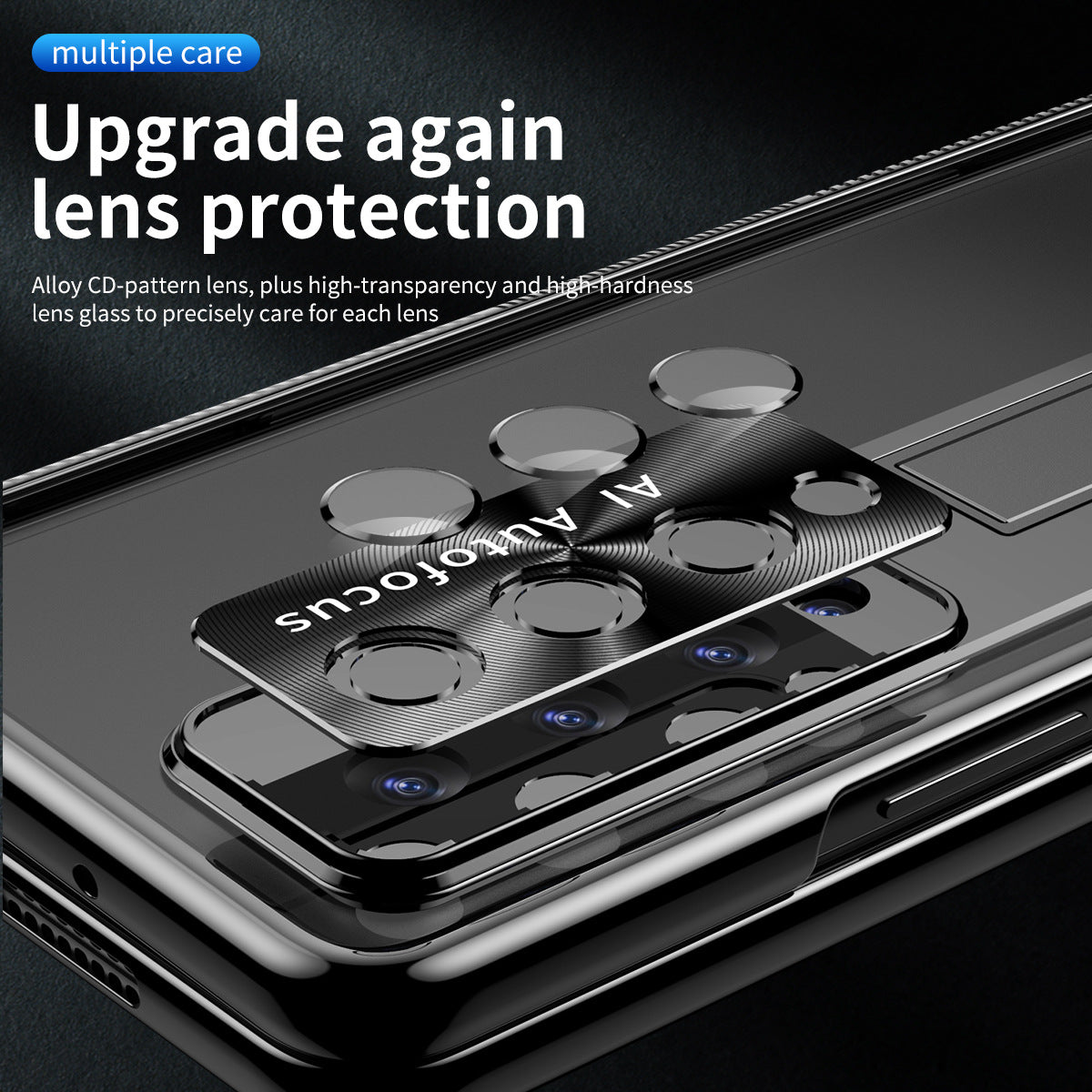 Samsung Fold Series Magnetic Hinge Folding Protective Case W22 Electroplated Lens Film Leather Case Suitable (Exclusive)