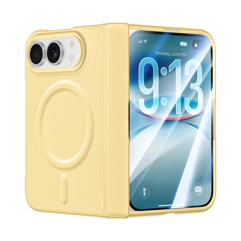 Apple Iphone Ultra Fold wide folding, magnetic vegan leather, front and back protective case, film integrated case (Exclusive)