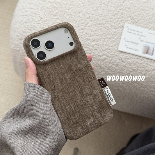 Apple Iphone Autumn and Winter Velvet Starry Pink Glitter Plush Phone Case (Exclusive)