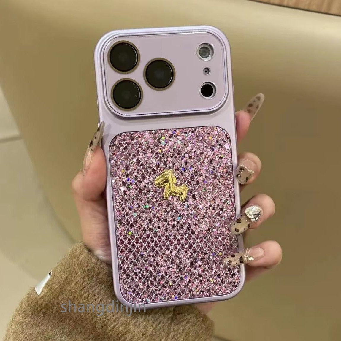 Apple Iphone Horse Glitter Lens Case (Exclusive)