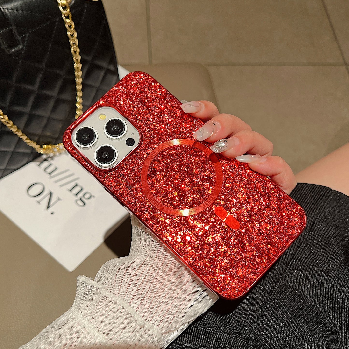 Apple iphone Glitter Sequin Strong Flash Diamond Phone Case (Exclusive)