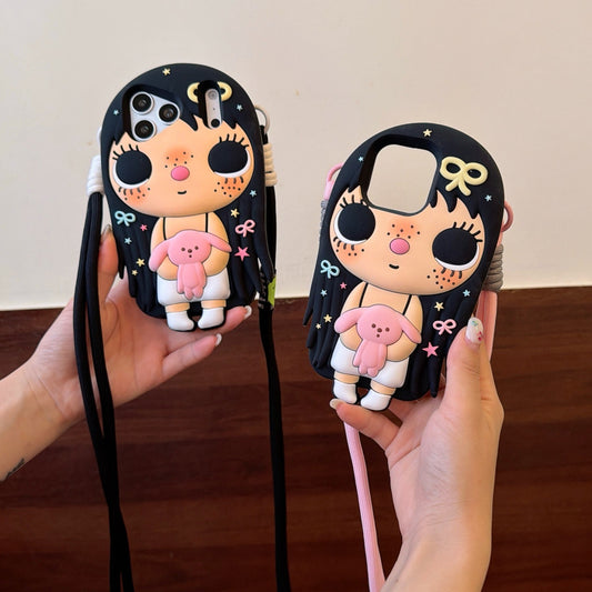 Apple iphone Girl Holding a Doll Case (Exclusive)