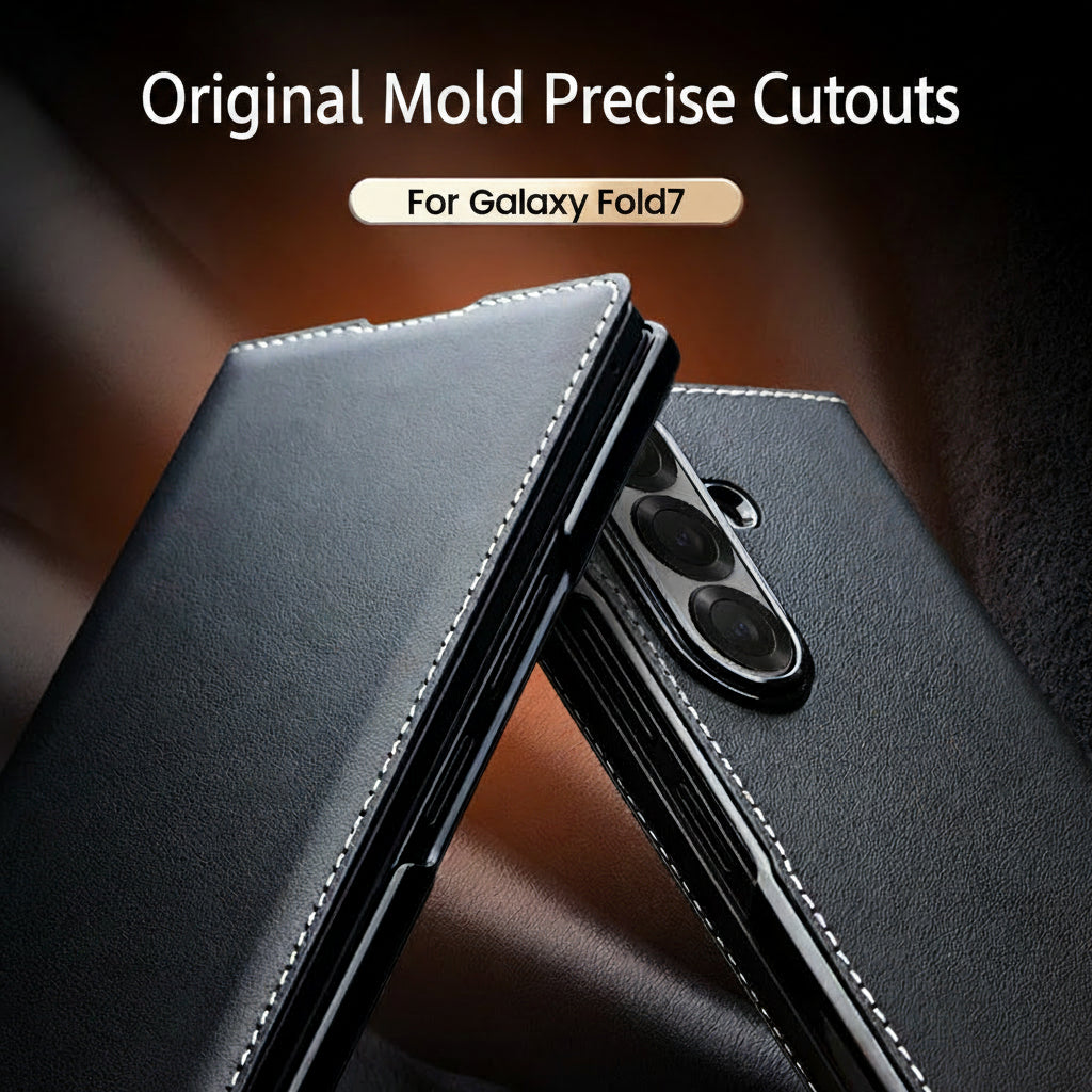 Samsung Fold Genuine leather Purely handmade Qiali Foldable Case (Exclusive)