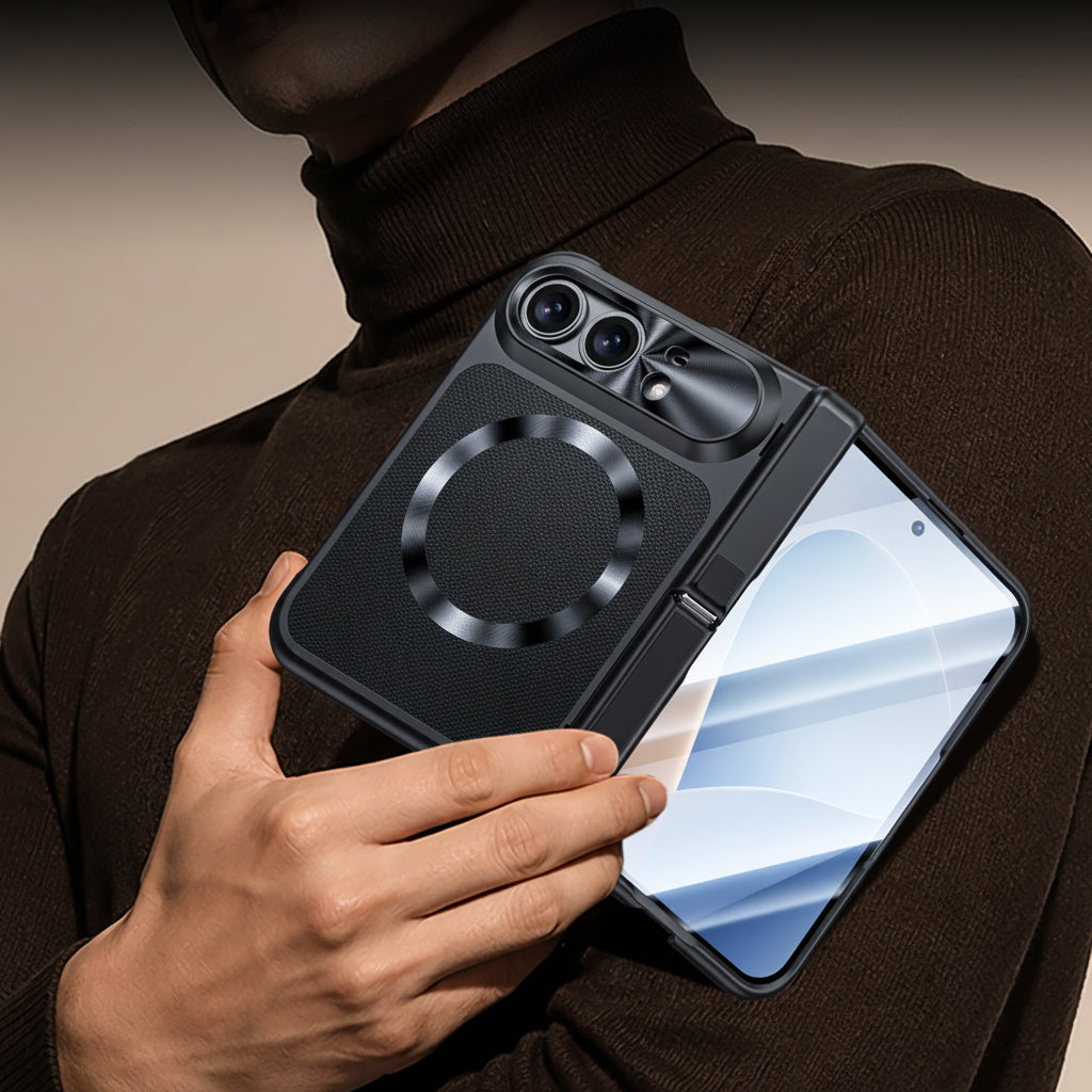 Apple Iphone Ultra folding magnetic hinge case with Screen Protection Case (Exclusive)