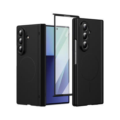 Samsung Z Fold series foldable with a skin-feel, thin magnetic closure and full coverage, including a central axis protective case (Exclusive)