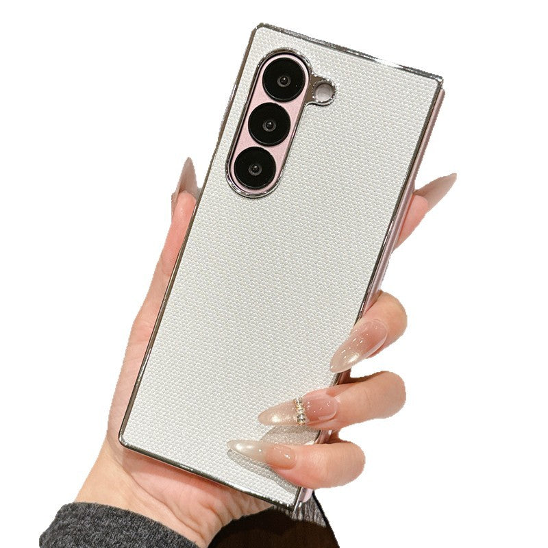 Samsung Fold Series Light Luxury Style Pearlescent Glitter Powder Mobile Phone Case Electroplated Folding Screen ( Exclusive)