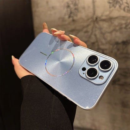 Apple Iphone Ice Crystal Glitter Fine Circle Cover  (Exclusive)