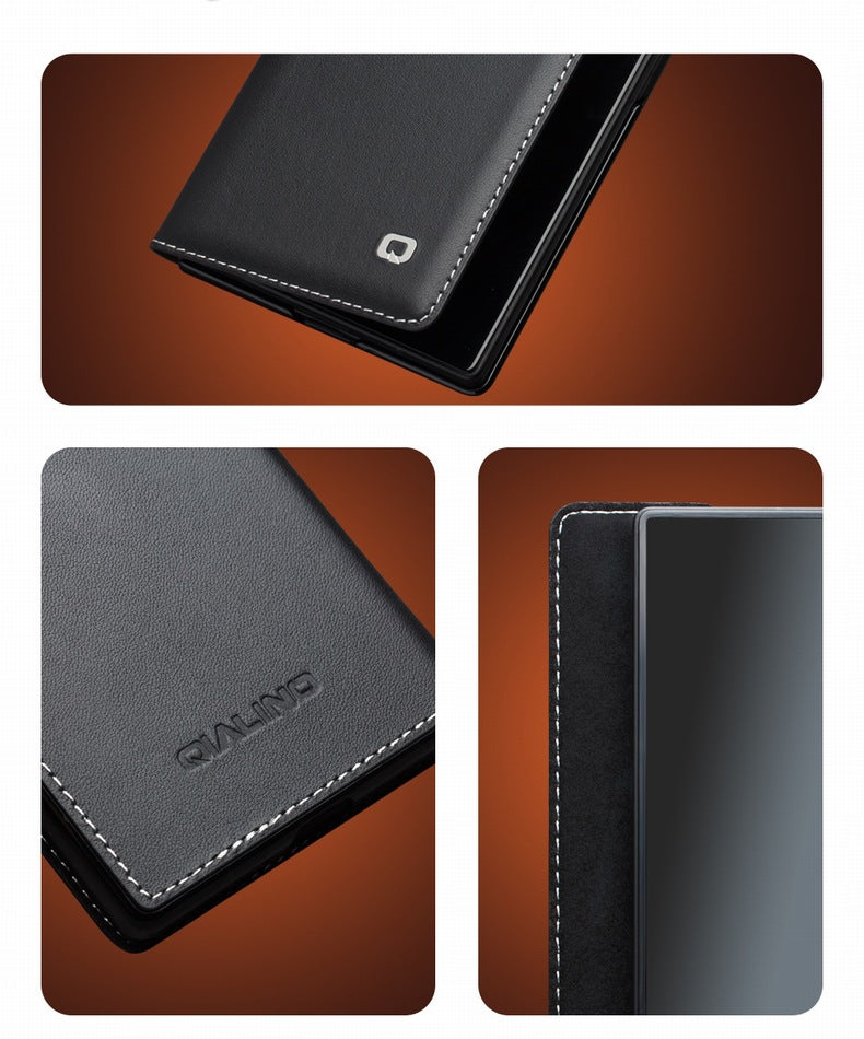 Samsung Fold Genuine leather Purely handmade Qiali Foldable Case (Exclusive)