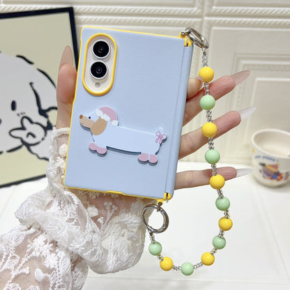 Samsung Fold series cartoon style buckle, central axis, carrying strap, protective Case (Exclusive)