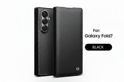 Samsung Fold Genuine leather Purely handmade Qiali Foldable Case (Exclusive)
