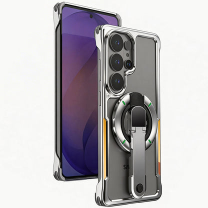 Apple Iphone & Samsung ultra rotating stand with film, metal frame, magnetic stand, protective case (Exclusive)