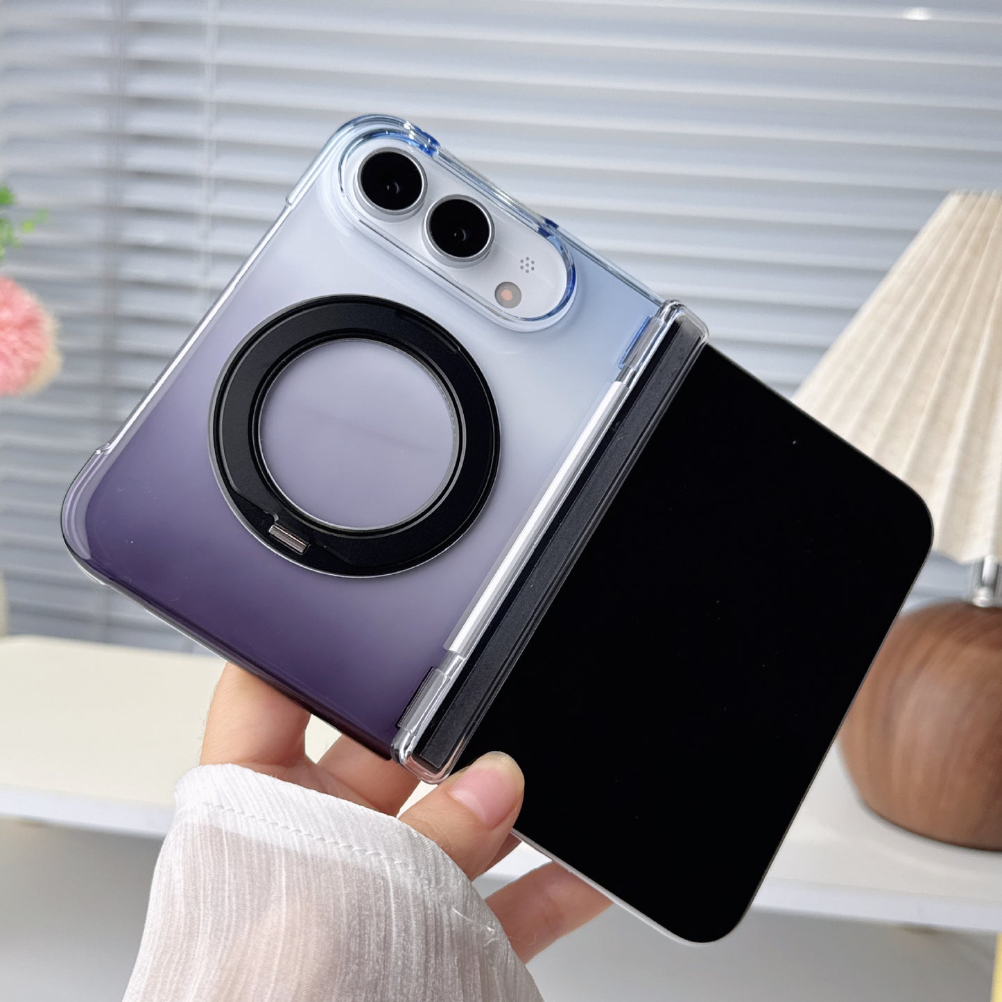 Apple iPhone Ultra fold phone case, gradient magnetic stand case (Exclusive)