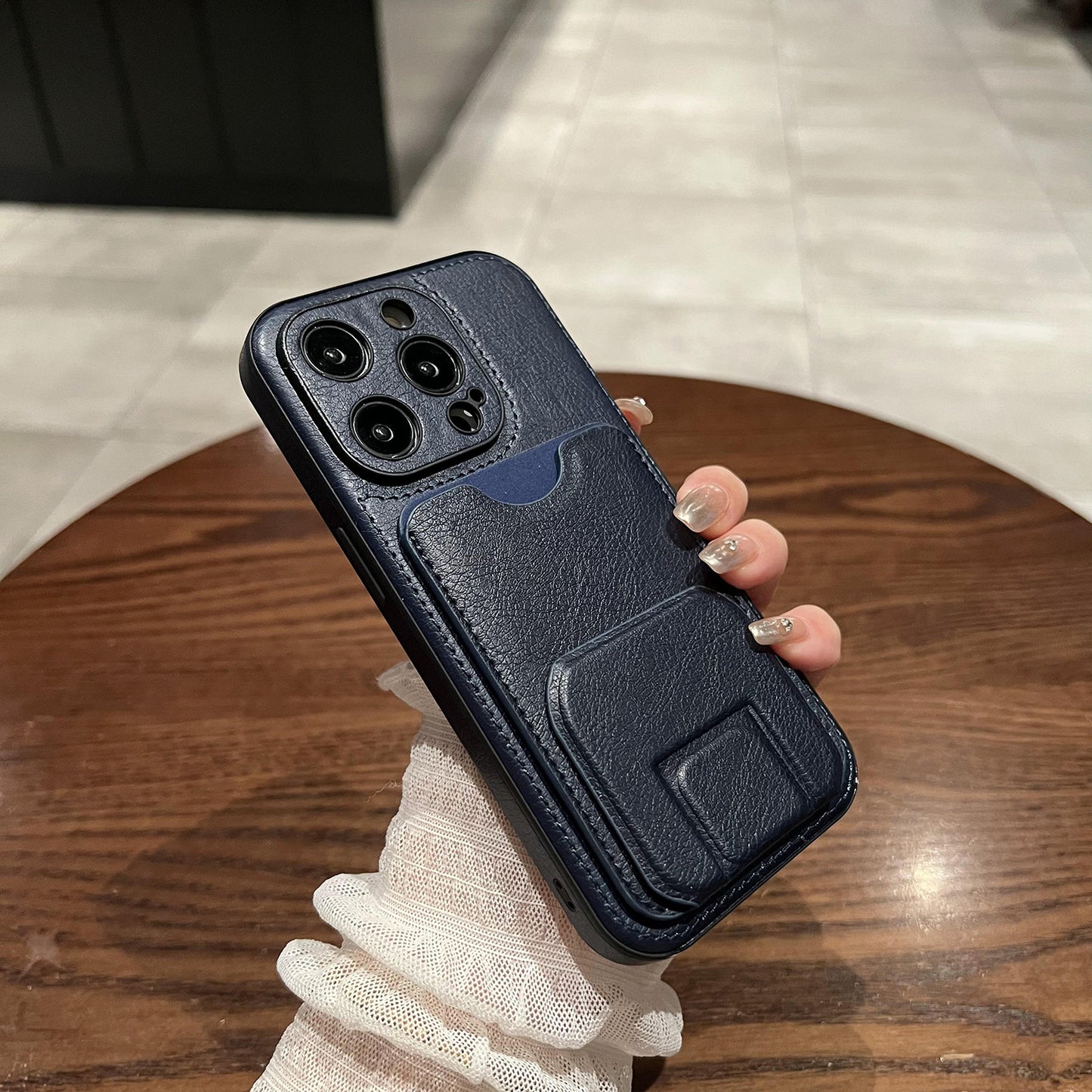 Apple Iphone Fresh Leather Imitation leather case with unique stand Cover (Exclusive)
