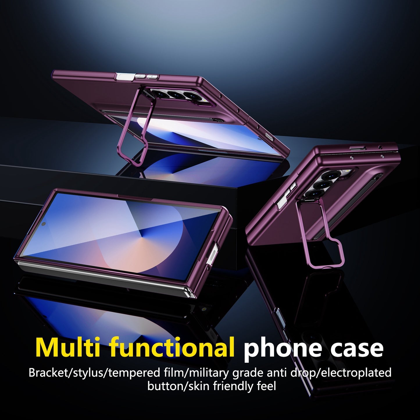 Samsung Fold series lens bracket spring pen slot case film integrated protective case (Exclusive)