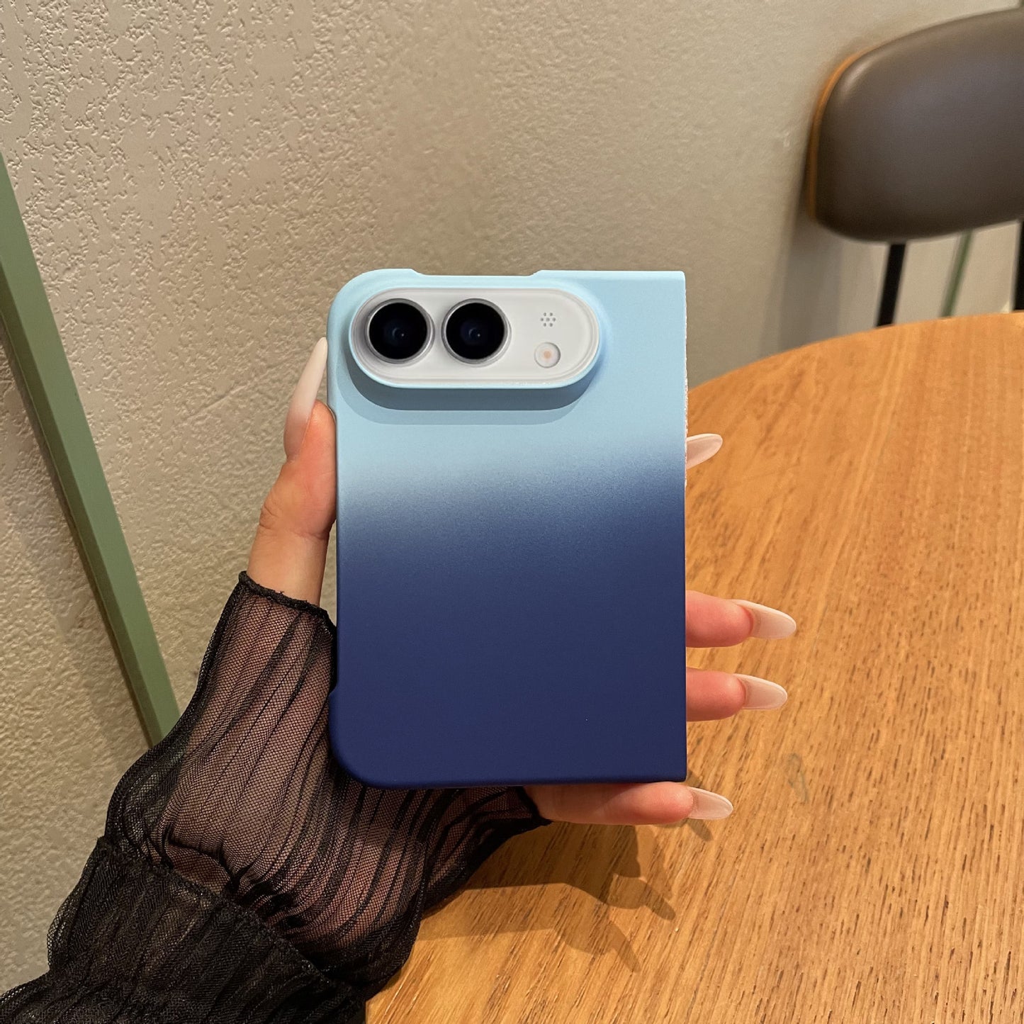 Apple Iphone Ultra fold series skin-textured gradient dual-color design case (Exclusive)