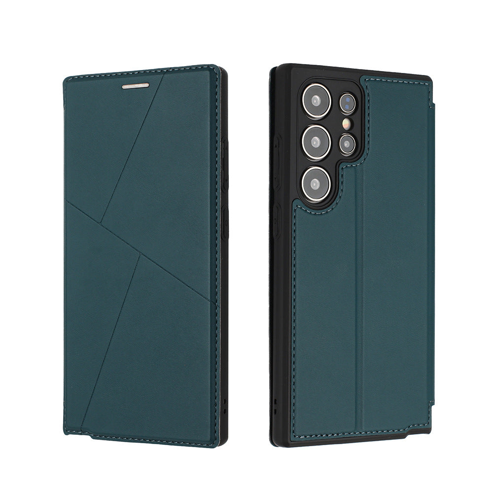 Samsung Ultra series Leather material all-inclusive thin magnetic card Case (Exclusive)