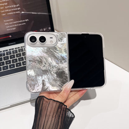 Apple Iphone Ultra IMD shell glacier texture mirror, foldable screen Case (Exclusive)