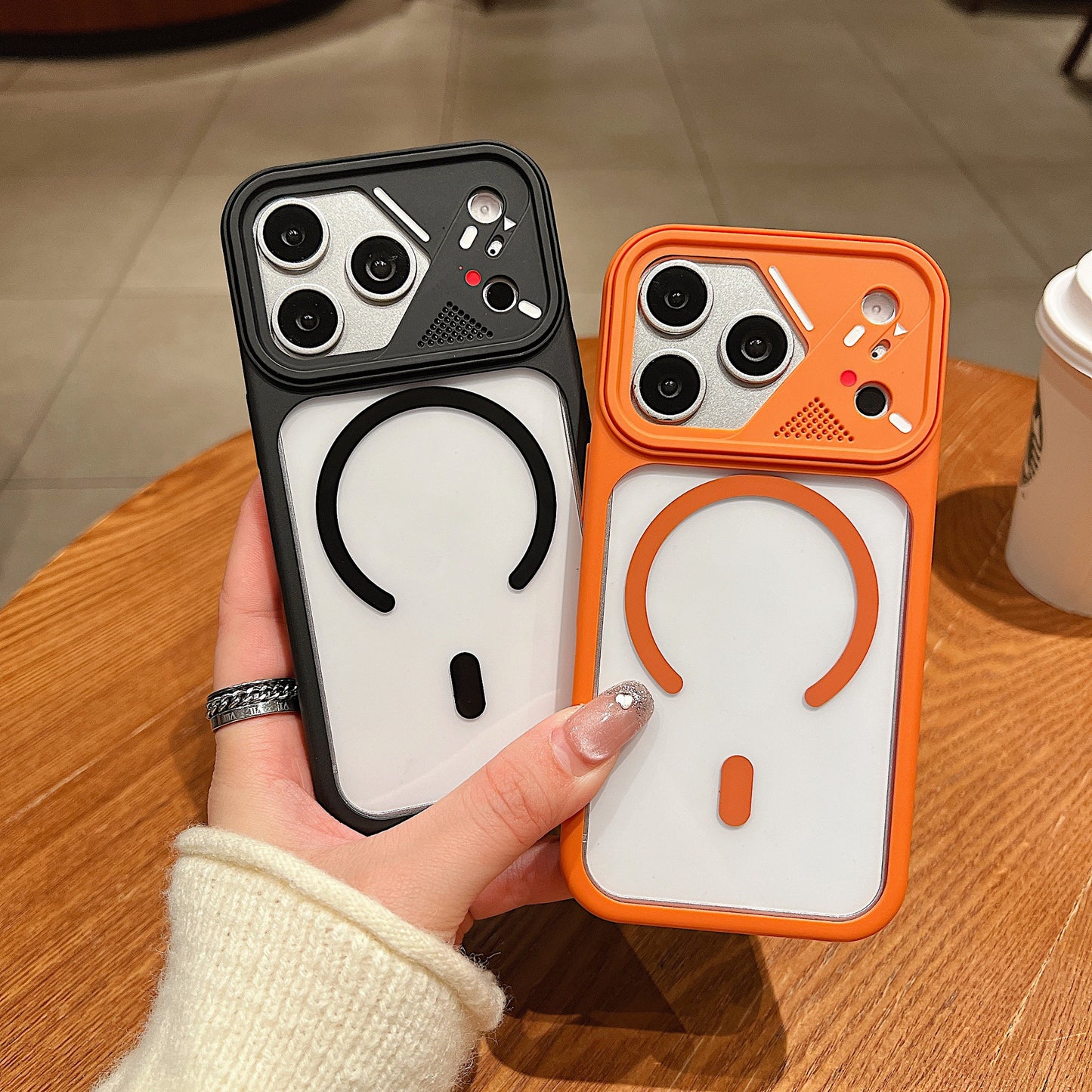 Apple Iphone Mobile Cover Acrylic Magnetic Suction Skin Feel Matte Protective Case  (Exclusive)