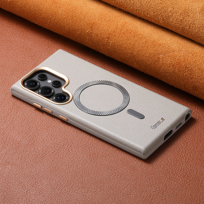 Samsung Ultra Pebbled Leather Texture Magnetic Phone Case (Exclusive)