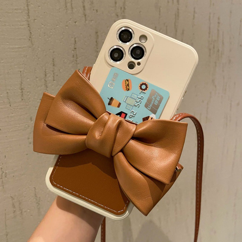 Apple Iphone series Ins-Style Bow Crossbody Phone Case (Exclusive)