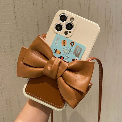 Apple Iphone series Ins-Style Bow Crossbody Phone Case (Exclusive)