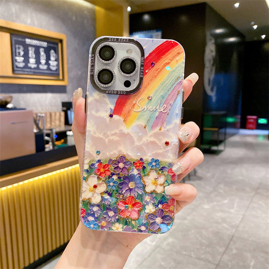 Apple Iphone Rainbow flower phone Case (Exclusive)