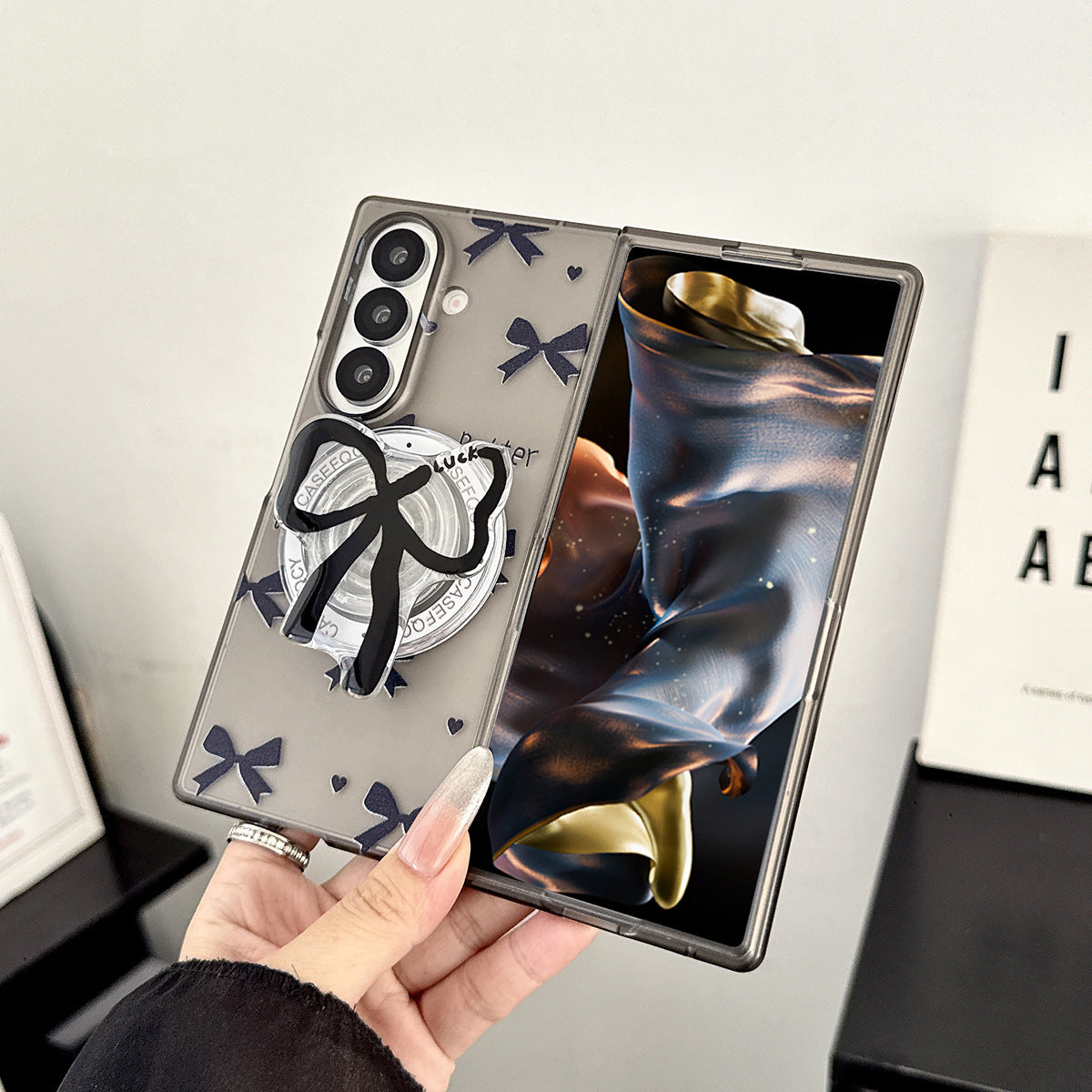 Samsung Fold Series Frosted Single shell + Bracket case (Exclusive)