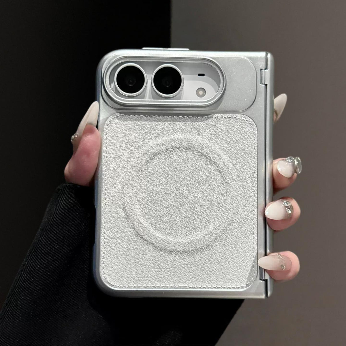 Apple iPhone Duo Business-style leather dual-axis design for drop protection Case (Exclusive)