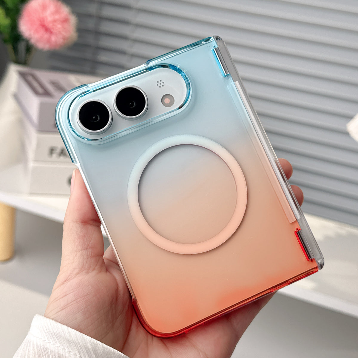 Apple iPhone Ultra fold phone case, gradient magnetic stand case (Exclusive)