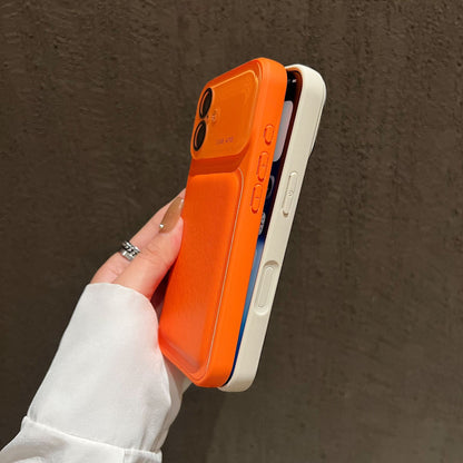 Apple Iphone Vegan Leather cover with 3d Air Cusion Exlusive Design with Minimalistic work  (Exclusive)
