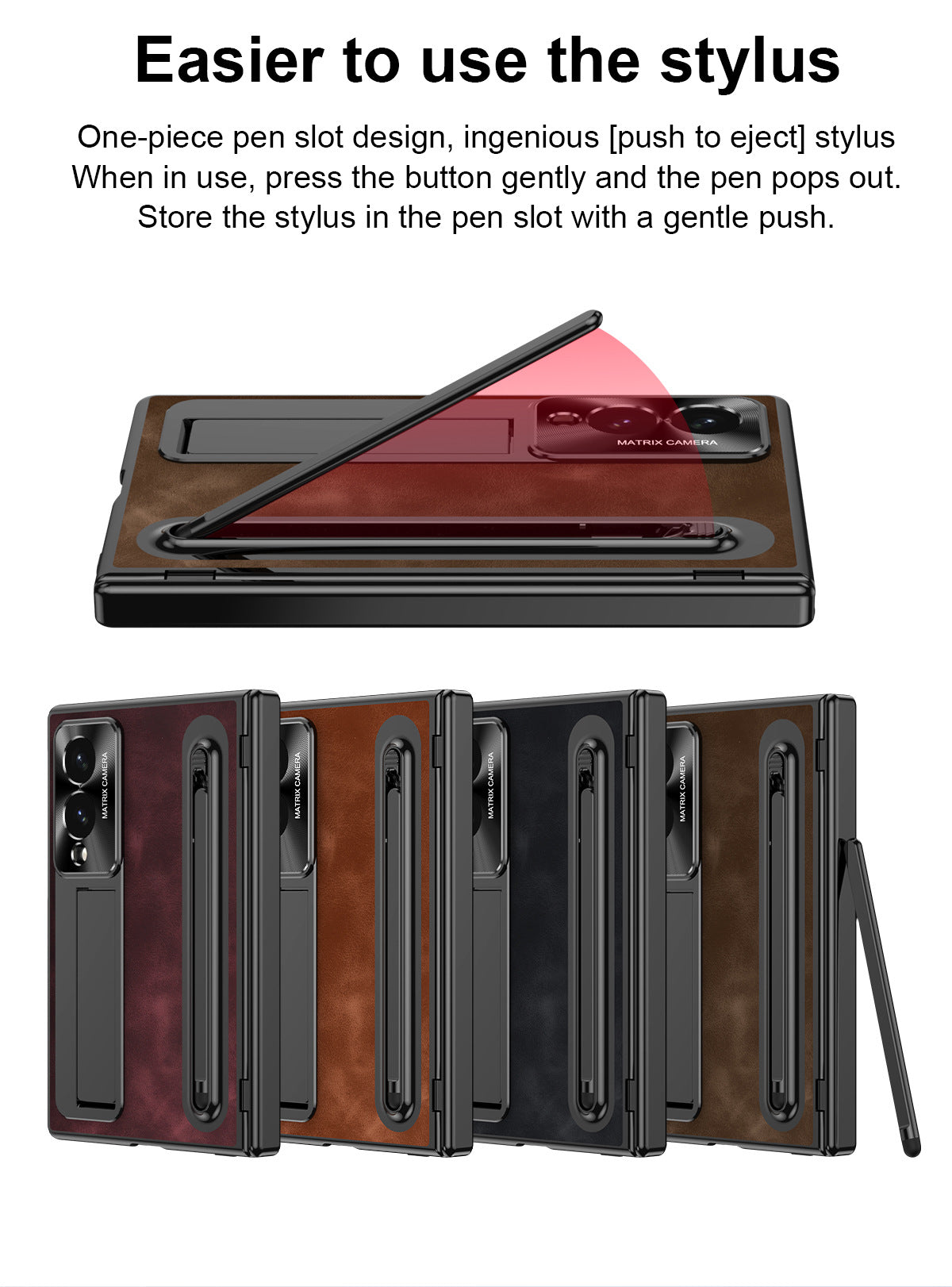 Samsung Fold Series Foldable Official Pen Slot Case with Integrated Film and Anti-Fall Protection (Exclusive)