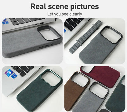 Apple Iphone series Suitable Alcantara Mobile Phone Case (Exclusive)
