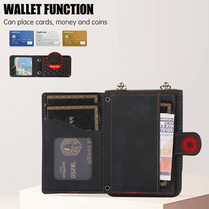 Samsung Flip series Diamond-Shaped Card Holder Korean Crossbody Strap Folding Case (Exclusive)
