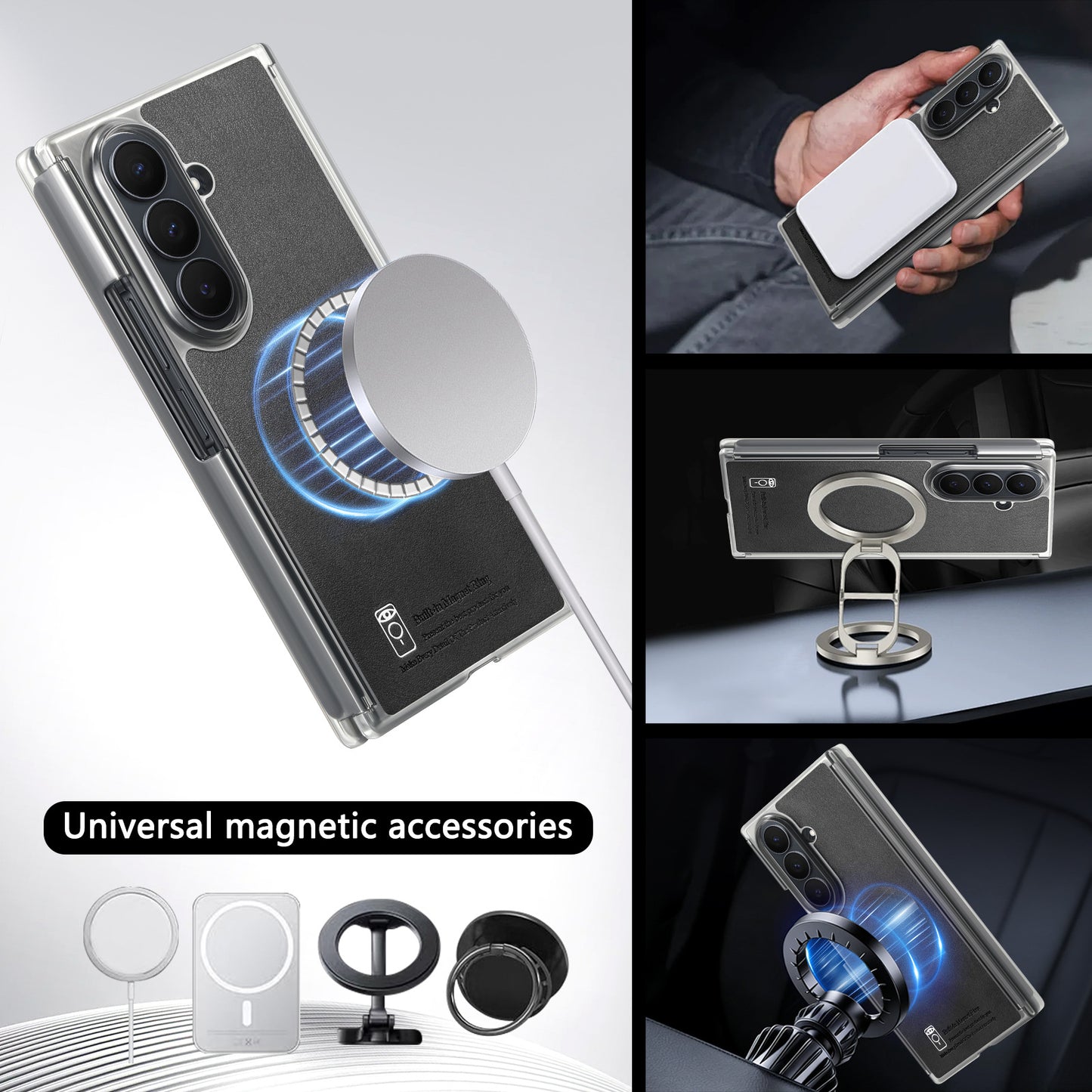 Samsung Fold series Vibrant color Trifold Magnetic Center Axis case (Exclusive)