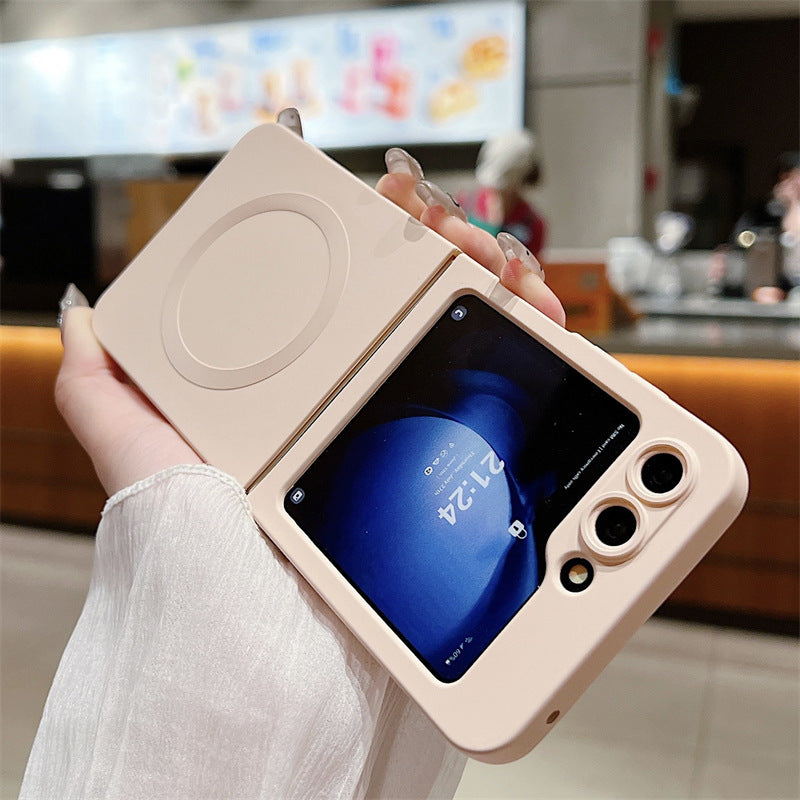 Samsung Flip series Liquid Stacked Silicone Magnetic Anti-Fall Protective Case (Exclusive)