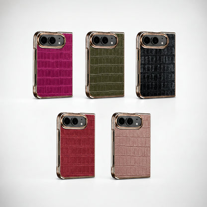 Apple Iphone Ultra Fold series Crocodile Pattern Foldable Phone Case (Exclusive)