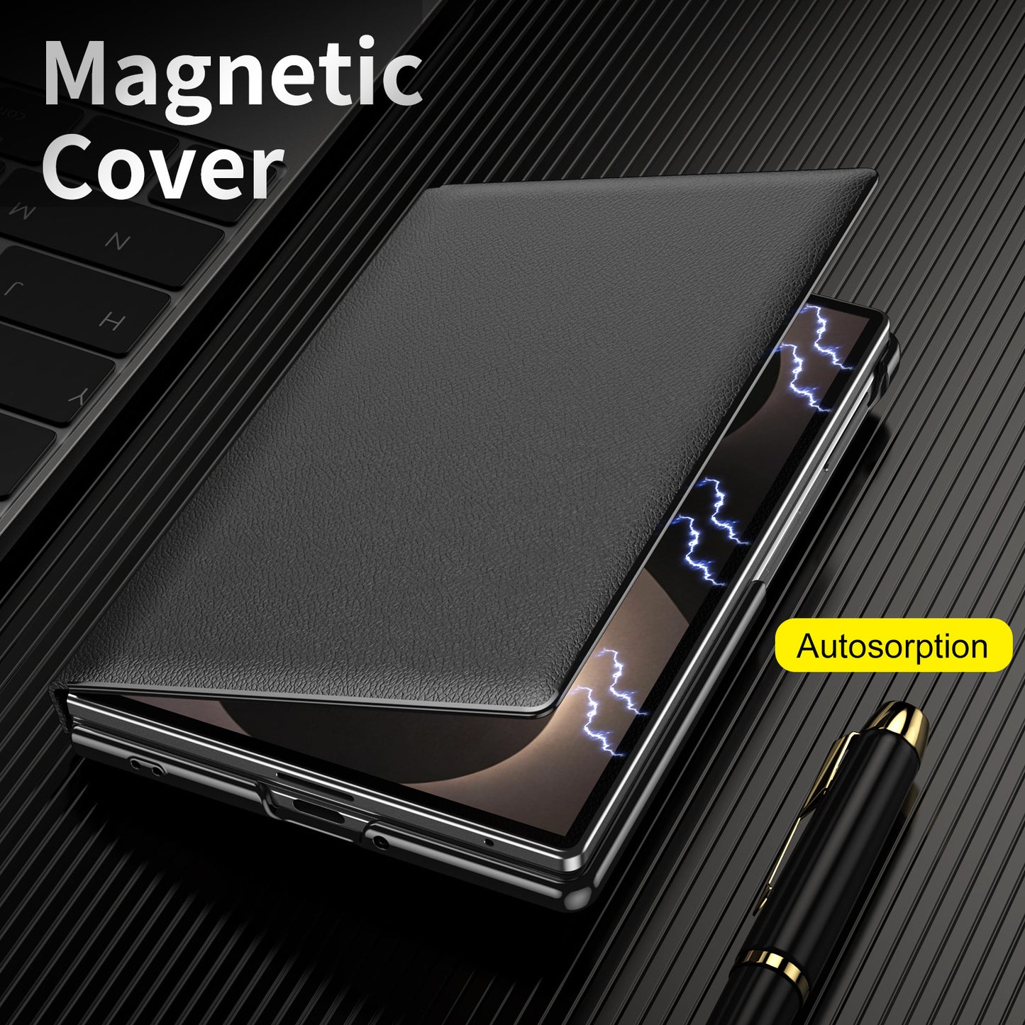Samsung Fold series Cover Stand Leather Case (Exclusive)