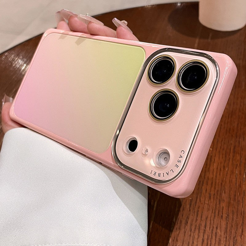 Apple Iphone Square Case Gradient Crystal Lens Film  Ai Button Protective Case (Exclusive)
