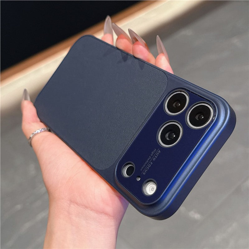 Apple Iphone Large Window Design, Plain Leather Case (Exclusive)
