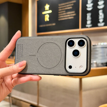 Apple Iphone series Pure Color Cloth Pattern Magnetic Air All-Inclusive Protective Case (Exclusive)