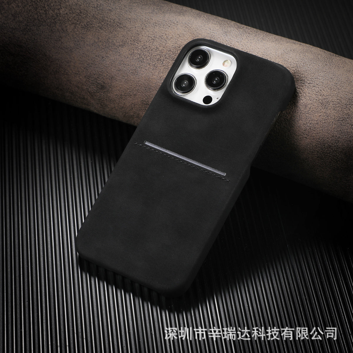 Apple Iphone series Skin-Like Sheepskin Half-Cover Card-Inserting Phone Case, Anti-Drop Protective Case (Exclusive)