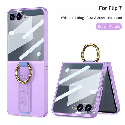 Samsung Flip Series Case Ultra-Thin Ring Wristband Shell Film Integrated (Exclusive)