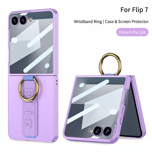 Samsung Flip Series Case Ultra-Thin Ring Wristband Shell Film Integrated (Exclusive)