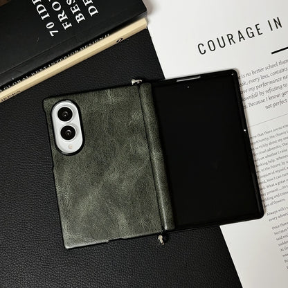 Samsung Fold series wide folding crazy horse phone case (Exclusive)
