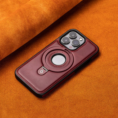 Apple Iphone Stand Phone Case, Business High-End Leather Anti-Fall Protective Case (Exclsuive)