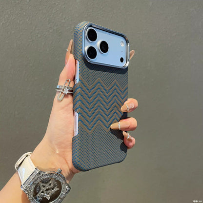 Apple Iphone Kevlar textured magnetic skin-feel frosted semi-enclosed protective case (Exclusive)