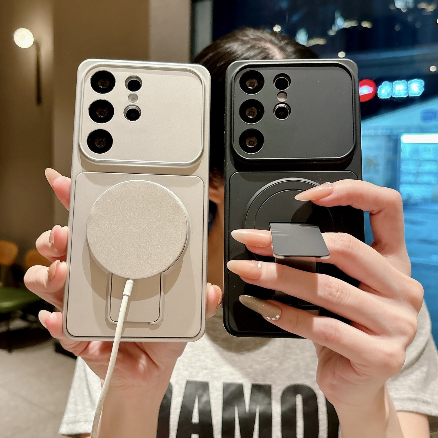 Samsung Ultra series invisible folding stand magnetic Case (Exclusive)