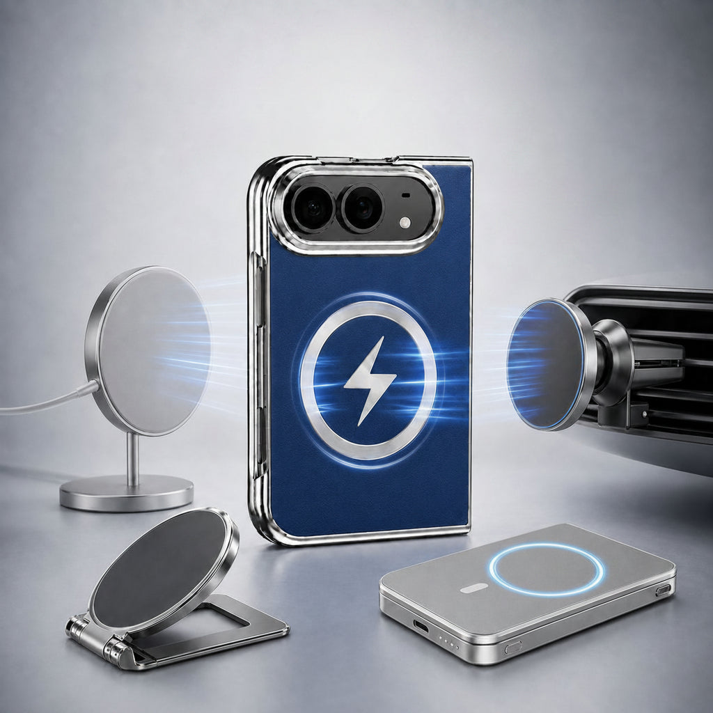 Apple Iphone Ultra series foldable screen magnetic phone with screen protector case (Exclusive)
